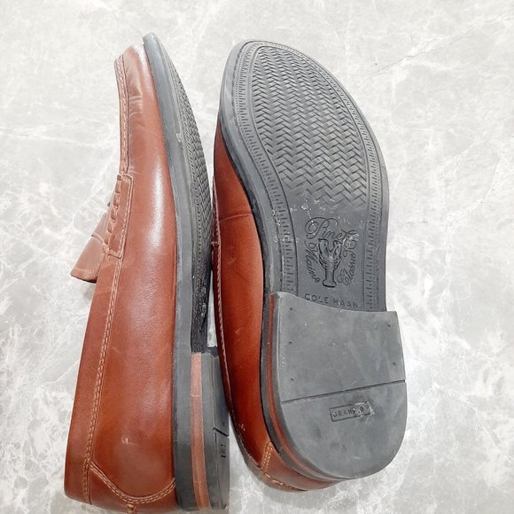 COPY - COLE HAAN Grand OS Men's Pinch Hand Sewn Brown Leather Penny Loafers Siz… - Picture 8 of 8